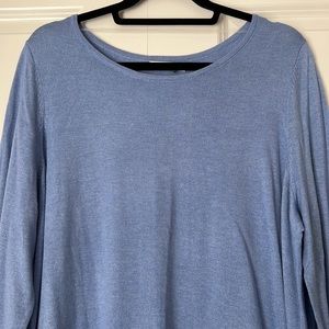 Super soft periwinkle blue lightweight knit tunic